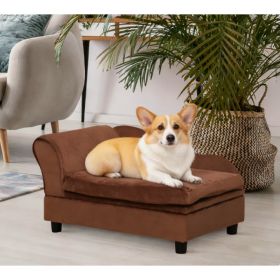 Pet Sofa Dog Sofa For Small Dogs With Storage, Brown (Option: Brown)