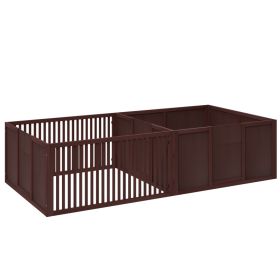 Whelping Box for Dogs Built for Mothers Comfort, Dog Whelping Pen with Removable Doors, Puppy Playpen for Indoors, Newborn Puppy Supplies & Essen (Option: Coffee-1080x590x190 mm)