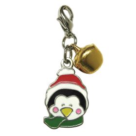 Enamel Charm (Color: Penguin Head with Gold Bell)