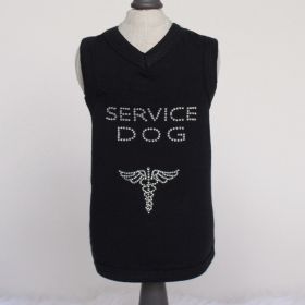 Service Dog Tank (Color: Black, size: XS)