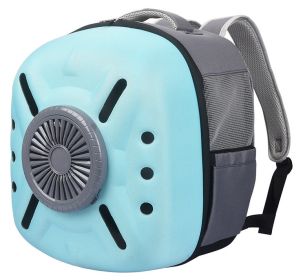 USB Powered Backpack with Built-in Cooling Fan (Color: Blue)