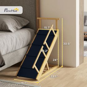 Dog Ramp With Removable Guardrails (Option: Natural Wood 1085x465x140 mm)