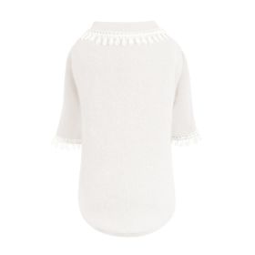 Heavenly Kiss Dog Sweater (Color: Cream, size: SM)
