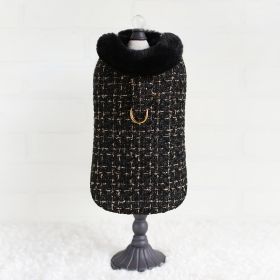 Chantel Tweed Dog Coat (Color: Cream, size: LG)